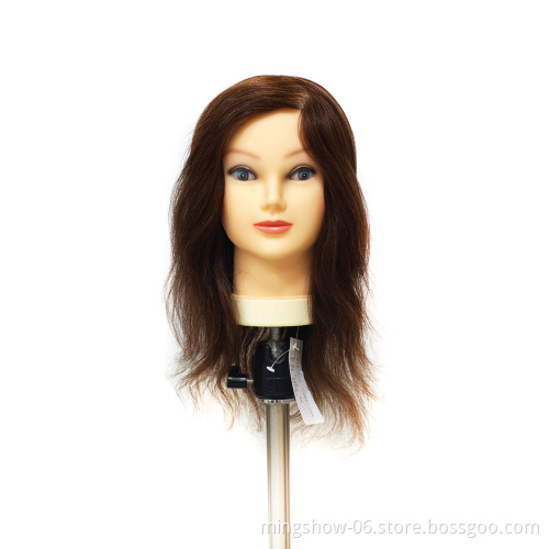 Salon Real Human Hair Mannequin Training Head Natural Color Hairdressing Training Doll For Practice